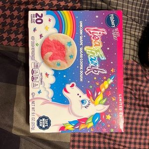 Limited Edition Lisa Frank Pillsbury Unicorn Shape Sugar Cookie Box